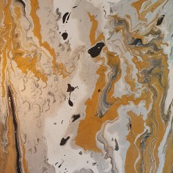 Acrylbild 'Golden Circle' auf Keilrahmen