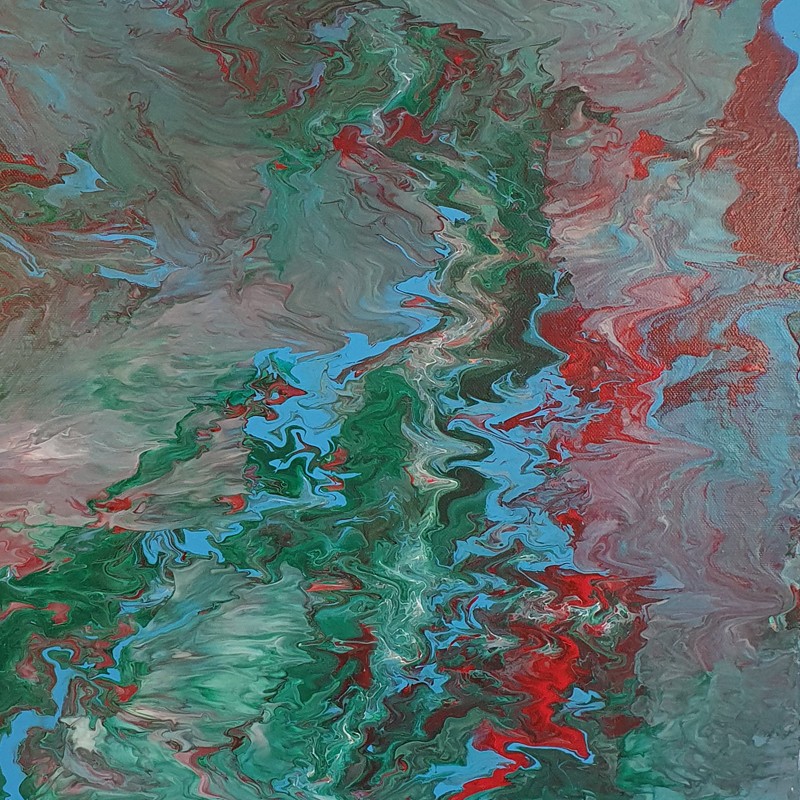 Acrylbild 'Water flows' auf Keilrahmen