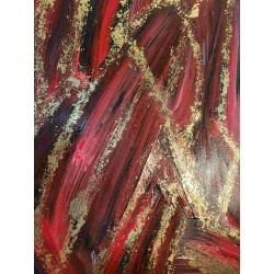 Acrylbild 'Schwarzes Gold' auf Keilrahmen