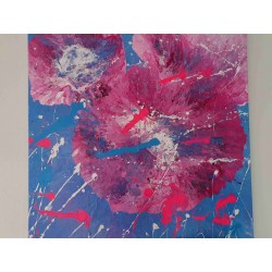 Acrylbild Pink Mikey auf Keilrahmen zentriert