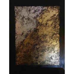 Acrylbild 'Goldsilver' auf Keilrahmen