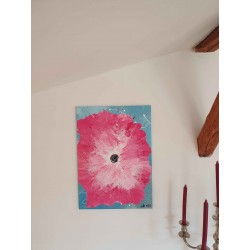 Acrylbild The Pink Flower auf Keilrahmen Nahaufnahme