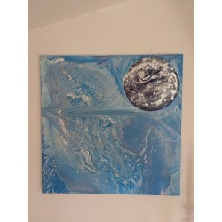 Acrylbild 'Silver Moon' auf Keilrahmen