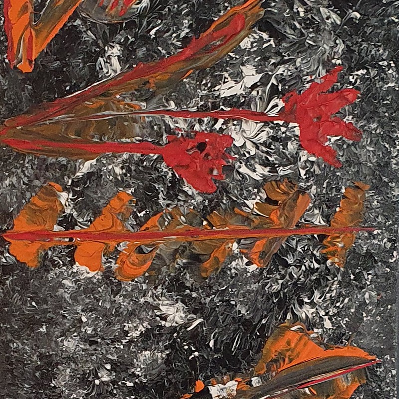 Acrylbild 'Orange not Black' auf Keilrahmen